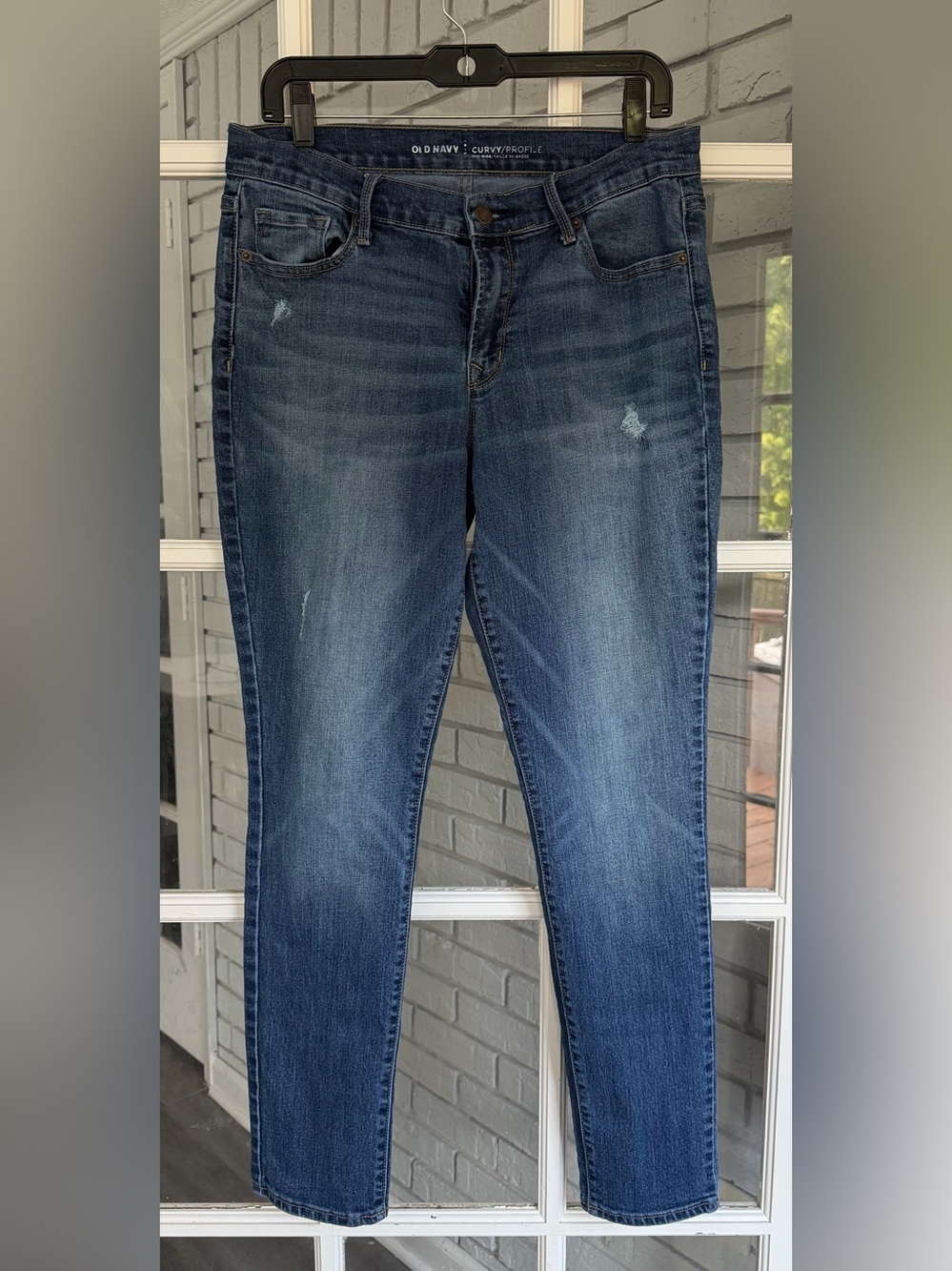 Old Navy Curvy Profile Mid Rise Jeans s10 Women’s Stretch Blue Wash 5 Pockets